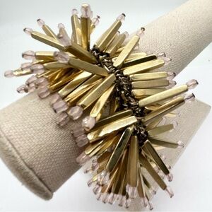 J. Crew Gold and Pink Matchstick Bracelet NWT